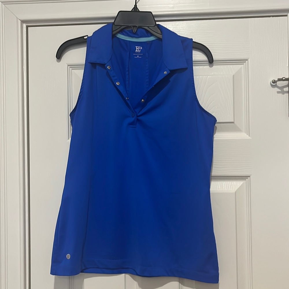 EPNY Colbalt Blue Sleeveless Golf Polo.  Size M.